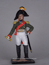 Миниатюра в росписи Генерал Д.С.Дохтуров. Россия, 1812 г., 1:32, Сибирский партизан - фото