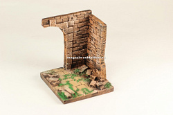 Подставки для фигур и диорам Подставка-база: уголок стены, руины (крашеная) Магазин Солдатики