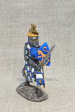 Миниатюра из олова Шведский рыцарь, 1350 г., 54 мм, Большой полк - фото