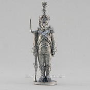 Сборная миниатюра из металла Шассер легкой пехоты, стоящий, Франция, 28 мм, Аванпост - фото