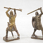 Солдатики из металла Русичи (2 шт,) 40 мм, Бронзовая коллекция