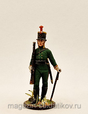 Миниатюра из олова Унтер-офицер Лейб-гвардии Егерского батальона,1802-04 гг. 54 мм, Студия Большой полк - фото