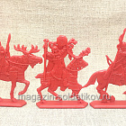 Князь Асыка и его люди (6 шт.,пластик, рубин), 54 мм, Воины и битвы