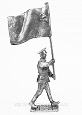 Миниатюра из олова 772 РТ Парад.Знаменная группа 2 со знаменем Победы, 54 мм, Ратник - фото