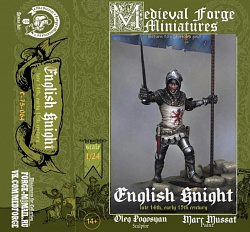 Сборная миниатюра из смолы English knight, late 14th early 15th century, 75 mm (1:24) Medieval Forge Miniatures