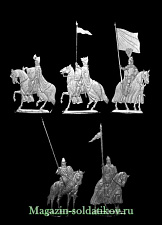 Миниатюра из металла Рыцари-Иоанниты в битве при Никополе. 1389 г. часть 4. 30 мм, Berliner Zinnfiguren - фото