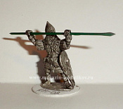 Пеший воин с копьём. 3-я линия, 28 мм Varang Miniatures - фото