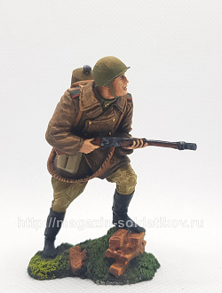 Миниатюра в росписи Огнметчик РККА, 1944 г., 54 мм (НФ0189.14.01.54) (НФ0189.14.01.54)