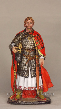 Миниатюра в росписи Русский князь Александр Ярославович Невский (1220-1263 гг.), 54 мм, Сибирский партизан. (СП267) (СП267)