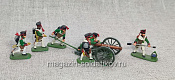 Солдатики из пластика в росписи Русская артиллерия 1812 - набор 7 шт., Звезда - фото