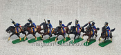 Солдатики из пластика в росписи Французские гусары 1805-15 - набор 7 шт., Italeri - фото