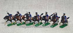Солдатики из пластика в росписи Французские гусары 1805-15 - набор 7 шт., Italeri (Q566-016) (Q566-016)