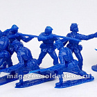 Солдатики из пластика Union 12 figures in 4 poses (blue) 1:32, Timpo
