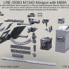 Аксессуары из смолы Пулемёт M134D Minigun, 1:35, Live Resin