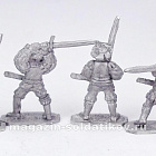 Солдатики из металла Пешие ландскнехты - мастера меча, XV век (пьютер) 40 мм, Три богатыря
