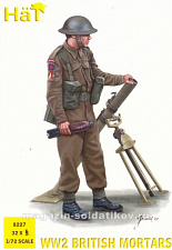 Солдатики из пластика WW2 British Mortars (1:72), Hat - фото