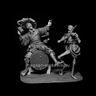 Сборная миниатюра из смолы Memento Mori (по мотивам средневековых гравюр), 75 мм, TRILOKA MINIATURES (TLK-75-035) (TLK-75-035)