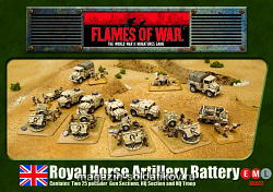 Сборная модель из пластика Royal Horse Artillery Battery x4 (15мм ) Flames of War (BBX03) (BBX03)
