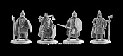 Сборная миниатюра из смолы Варяжская дворцовая стража, 4 фигуры, 28 мм, V&V miniatures - фото