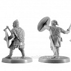 Сборная миниатюра из смолы Русь, набор №4, 4 фигуры, 28 мм, V&V miniatures