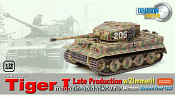 Масштабная модель в сборе и окраске Д Танк в сборе Tiger I поздний с циммеритом (1/72) Dragon - фото