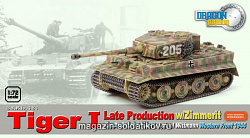 Масштабная модель в сборе и окраске Д Танк в сборе Tiger I поздний с циммеритом (1/72) Dragon (60543) (60543)