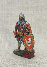 Миниатюра из олова Русский воин - новгородец, 54 мм, Большой полк - фото