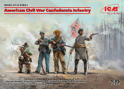 Сборные фигуры из пластика Пехота Конфедерации (Гражданская война в США) (1/35) ICM
