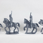 Солдатики из пластика Конные викинги, 40 мм, набор 4 шт