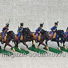 Солдатики из пластика в росписи Французские гусары 1805-15 - набор 7 шт., Italeri (Q566-016) (Q566-016)