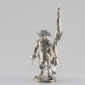 Сборная миниатюра из металла Знаменосец, 28 мм, Аванпост - фото