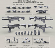 LRE35102 Карабин армии США M4 с подствольным дробовиком М26, 1:35, Live Resin