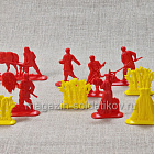 Солдатики из пластика Хлеб-всему голова, полный набор (14 шт, красный) Воины и битвы