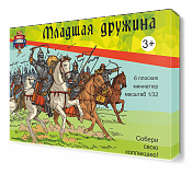 Солдатики из пластика Русские витязи. Младшая дружина 54 мм ( 6 шт, синий), Воины и битвы - фото