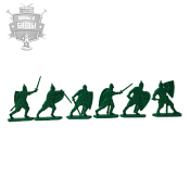 Солдатики из пластика Полк Правой Руки (6 шт., пластик, зелёный), Воины и битвы - фото