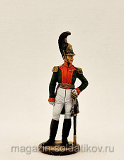 Миниатюра из олова Полковник Лейб-гвардии драгунского полка. Россия 1810-15 гг, Студия Большой полк - фото