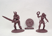 Солдатики из пластика Конан и Зена (коричневый), 1:32 Хобби Бункер - фото