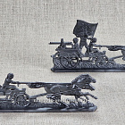 Солдатики из пластика Тачанки Махно (2 шт, пластик, антрацит) 54 мм, Воины и битвы