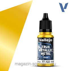 True Metallic Metal Радиантный желтый Vallejo (77122) (77122)