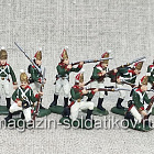 Солдатики из пластика в росписи Павловские гренадеры 1805-1812 гг. - набор 12 шт., Italeri (Q566-047) (Q566-047)