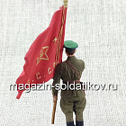 Старший сержант погранвойск НКВД со знаменем, 1939-42 гг. СССР, 54 мм (QF0032) (QF0032)