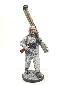 Миниатюра в росписи Лыжник-автоматчик РККА, 1941-44 гг. СССР, 54 мм (НФ0167.14.01.54) (НФ0167.14.01.54)