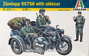 0317ИТ Мотоцикл Zundapp KS 750 с коляской (1/35) Italeri