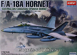 Сборная модель из пластика Самолет F/A-18А+ «Хорнет» 1:72 Академия