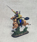 Миниатюра из олова Казак на коне, Франция, 54 мм, Студия Большой полк - фото