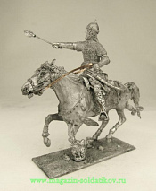Миниатюра из металла Конный воевода с булавой, 54 мм, Магазин Солдатики - фото