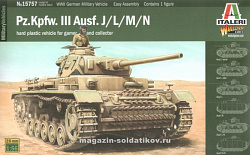 Сборная модель из пластика ИТ Танк Pz. Kpfw.111 Ausf. J/L/M/N, 28 мм, Italeri