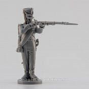 Сборная миниатюра из смолы Мушкетер, стрелок 1-й линии 28 мм, Аванпост - фото