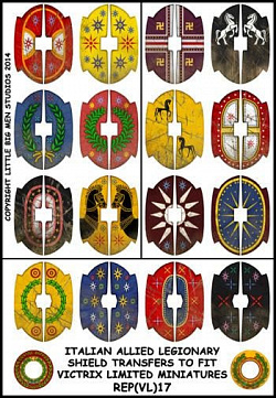 Italian Allied Legionary shield transfers, Victrix (REP(VL)17) (REP(VL)17)