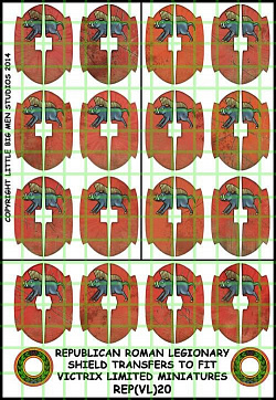 Republican Roman Legionary shield transfers, Victrix (REP(VL)20) (REP(VL)20)